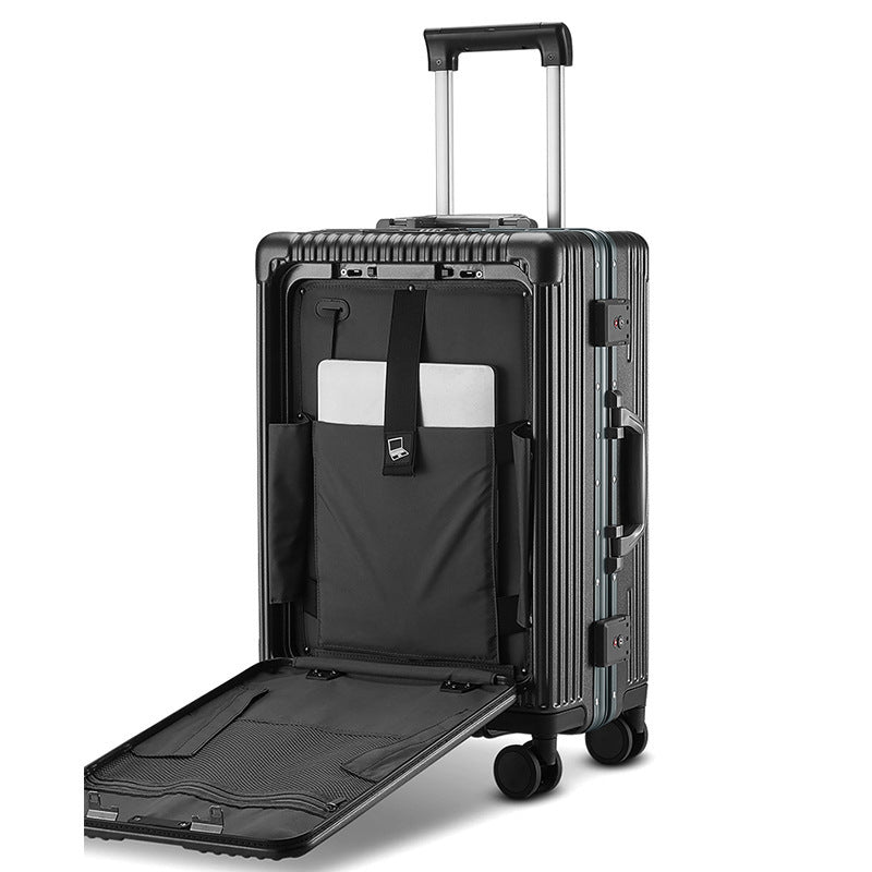 Multifunctional Business Trolley Case With Water Cup Holder